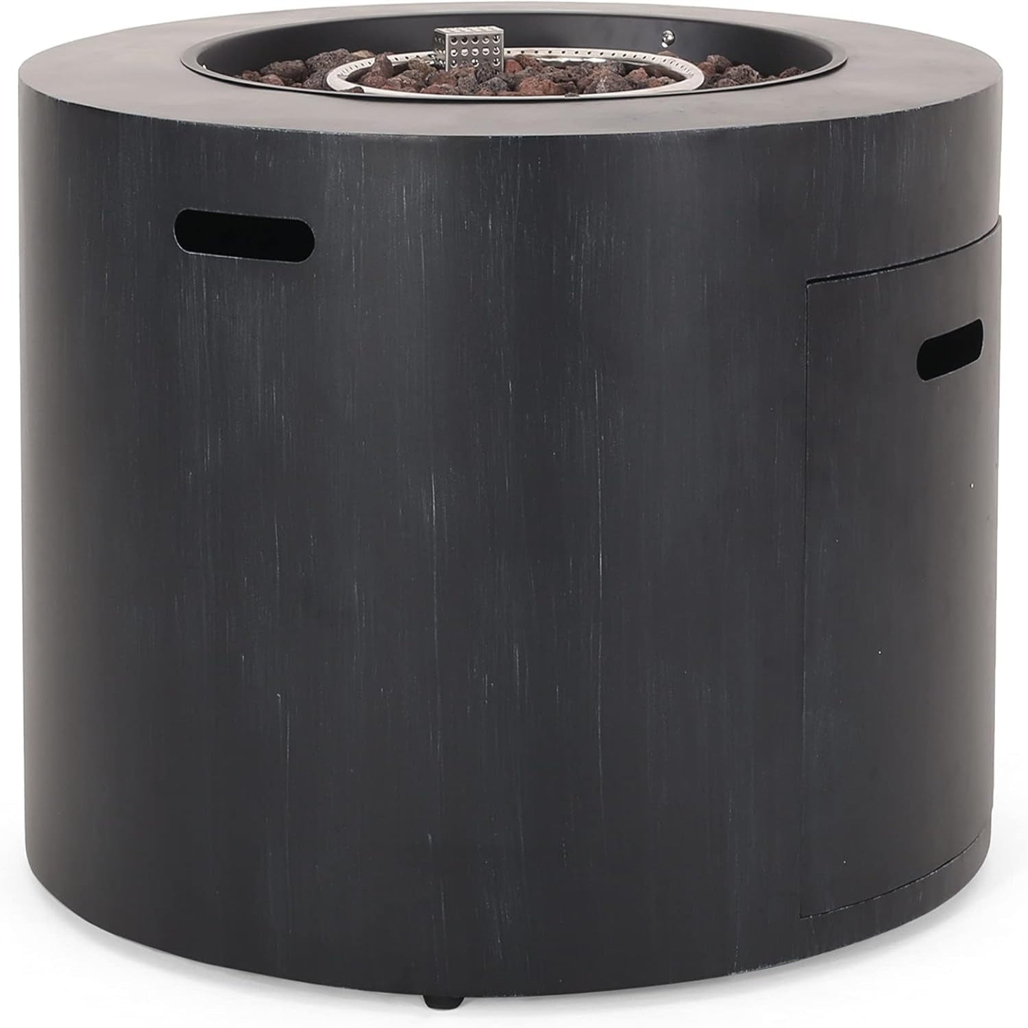 Wellington Outdoor 40,000 BTU Circular Fire Pit - Brushed Black