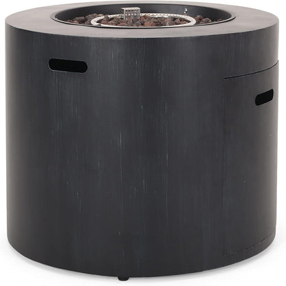Wellington Outdoor 40,000 BTU Circular Fire Pit - Brushed Black