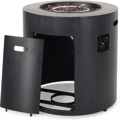 Wellington Outdoor 40,000 BTU Circular Fire Pit - Brushed Black