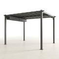 Aluminum Pergola Built for Year-Round Coverage, Retractable Canopy, 192 Sq Ft, Weather Resistant Frame
