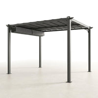 Aluminum Pergola Built for Year-Round Outdoor Living, Retractable Canopy, 192 Sq Ft Coverage, Weather Resistant — Studio Shot