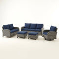 Outdoor Patio Furniture Set Built for All-Weather Comfort, Steel Frame, High-Density Cushions, 6 Pieces